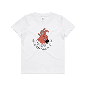 Gang Gang Gang Gang Kids Tee by Lonely Kids Club. All clothing from our T-shirts to our shorts and hoodies are ethically made, and printed packed and shipped from Sydney.