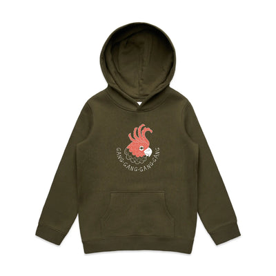 Gang Gang Gang Gang Kids Hoodie by Lonely Kids Club. All clothing from our T-shirts to our shorts and hoodies are ethically made, and printed packed and shipped from Sydney.