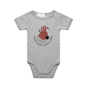 Gang Gang Gang Gang Baby Onesie by Lonely Kids Club. All clothing from our T-shirts to our shorts and hoodies are ethically made, and printed packed and shipped from Sydney.