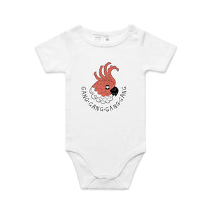 Gang Gang Gang Gang Baby Onesie by Lonely Kids Club. All clothing from our T-shirts to our shorts and hoodies are ethically made, and printed packed and shipped from Sydney.