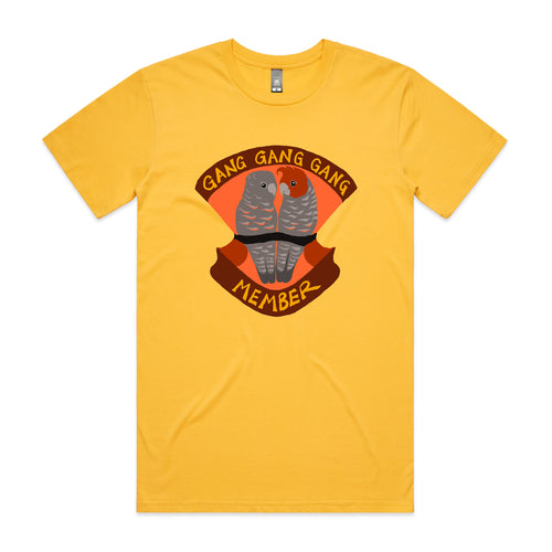 Gang Gang Gang Member Tee by Lonely Kids Club. All clothing from our T-shirts to our shorts and hoodies are ethically made, and printed packed and shipped from Sydney.
