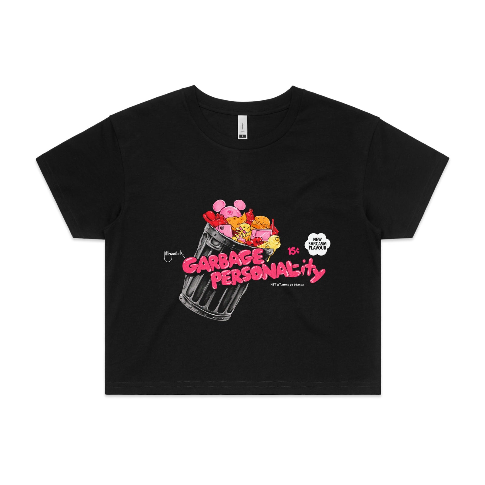 Garbage Personality Tee by Lonely Kids Club. All clothing from our T-shirts to our shorts and hoodies are ethically made, and printed packed and shipped from Sydney.