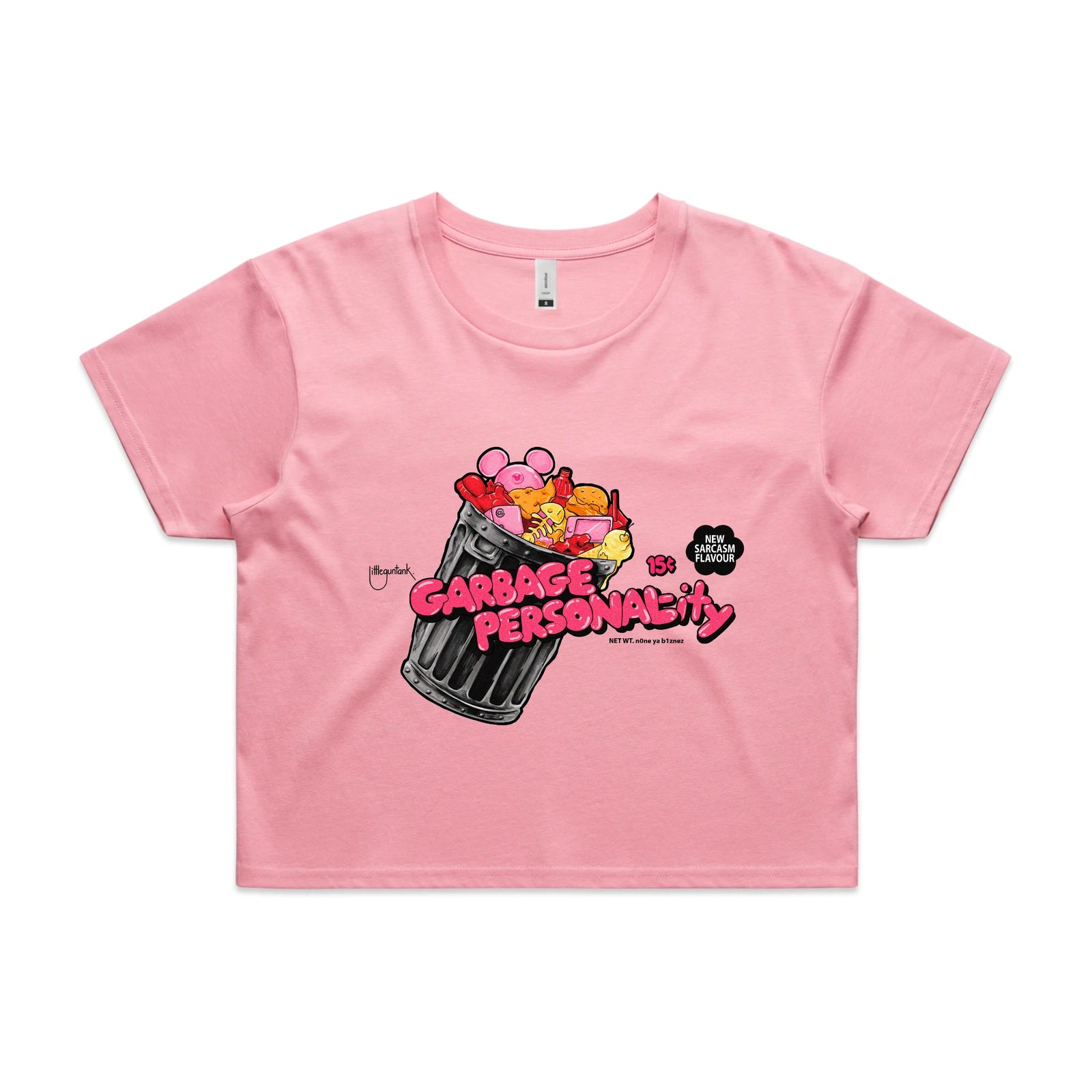 Garbage Personality Tee by Lonely Kids Club. All clothing from our T-shirts to our shorts and hoodies are ethically made, and printed packed and shipped from Sydney.
