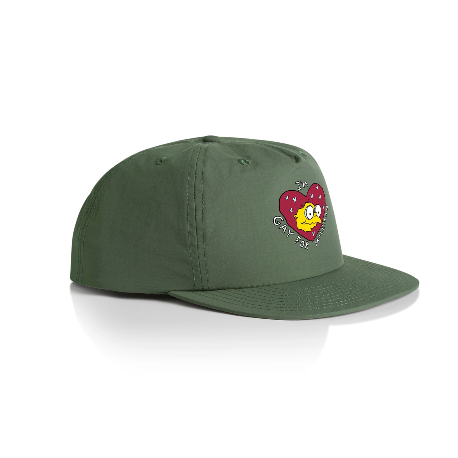 Gay For Moleman Cap by Lonely Kids Club. All clothing from our T-shirts to our shorts and hoodies are ethically made, and printed packed and shipped from Sydney.