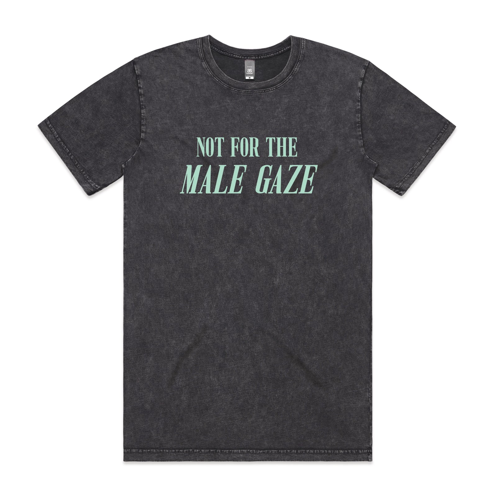Acid Wash unisex t-shirt with Male Gaze graphic by Lonely Kids Club