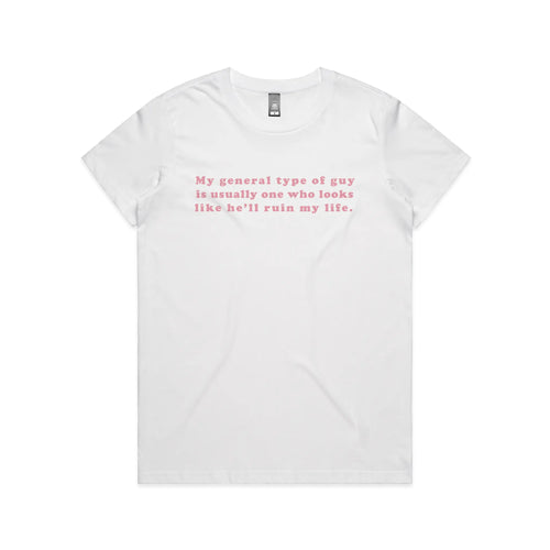 General Type Of Guy Tee by Lonely Kids Club. All clothing from our T-shirts to our shorts and hoodies are ethically made, and printed packed and shipped from Sydney.