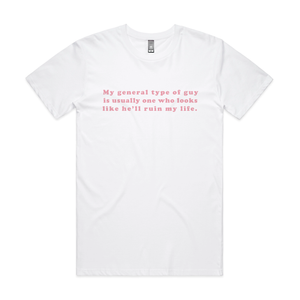 General Type Of Guy Tee by Lonely Kids Club. All clothing from our T-shirts to our shorts and hoodies are ethically made, and printed packed and shipped from Sydney.