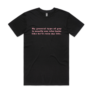 General Type Of Guy Tee by Lonely Kids Club. All clothing from our T-shirts to our shorts and hoodies are ethically made, and printed packed and shipped from Sydney.