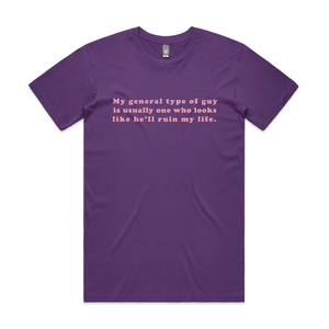 General Type Of Guy Tee by Lonely Kids Club. All clothing from our T-shirts to our shorts and hoodies are ethically made, and printed packed and shipped from Sydney.