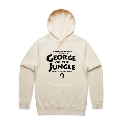 George Of The Jungle Hoodie by Lonely Kids Club. All clothing from our T-shirts to our shorts and hoodies are ethically made, and printed packed and shipped from Sydney.