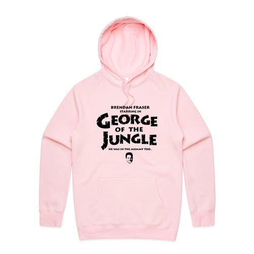 George Of The Jungle Hoodie by Lonely Kids Club. All clothing from our T-shirts to our shorts and hoodies are ethically made, and printed packed and shipped from Sydney.