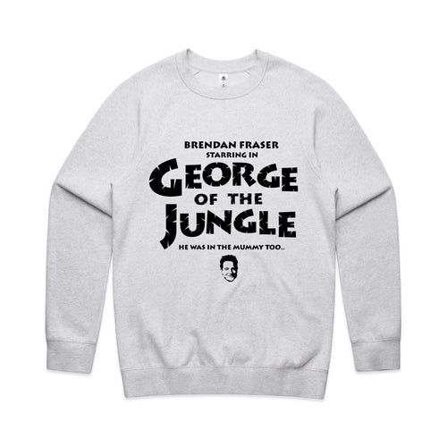 George Of The Jungle Jumper by Lonely Kids Club. All clothing from our T-shirts to our shorts and hoodies are ethically made, and printed packed and shipped from Sydney.