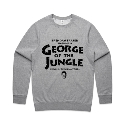 George Of The Jungle Jumper by Lonely Kids Club. All clothing from our T-shirts to our shorts and hoodies are ethically made, and printed packed and shipped from Sydney.