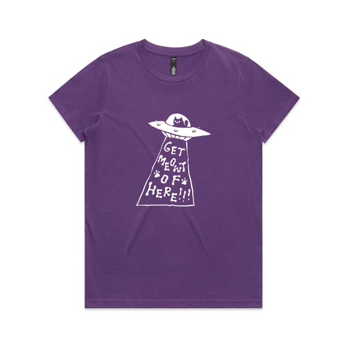 Get Meowt Of Here Tee by Lonely Kids Club. All clothing from our T-shirts to our shorts and hoodies are ethically made, and printed packed and shipped from Sydney.