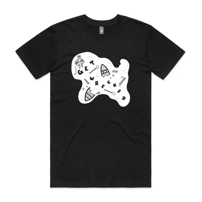 Get Wrecked Tee by Lonely Kids Club. All clothing from our T-shirts to our shorts and hoodies are ethically made, and printed packed and shipped from Sydney.
