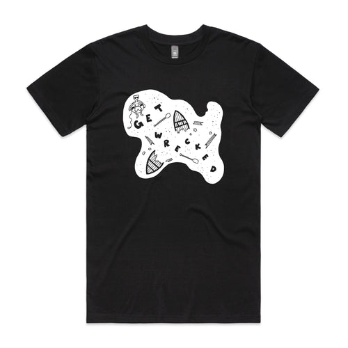 Get Wrecked Tee by Lonely Kids Club. All clothing from our T-shirts to our shorts and hoodies are ethically made, and printed packed and shipped from Sydney.