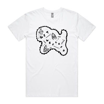 Get Wrecked Tee by Lonely Kids Club. All clothing from our T-shirts to our shorts and hoodies are ethically made, and printed packed and shipped from Sydney.