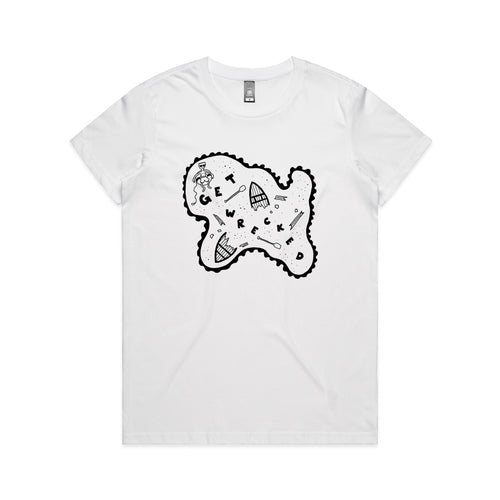 Get Wrecked Tee by Lonely Kids Club. All clothing from our T-shirts to our shorts and hoodies are ethically made, and printed packed and shipped from Sydney.