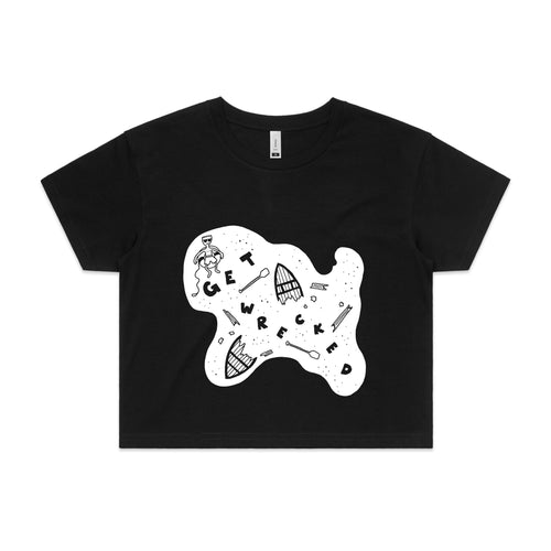 Get Wrecked Tee by Lonely Kids Club. All clothing from our T-shirts to our shorts and hoodies are ethically made, and printed packed and shipped from Sydney.