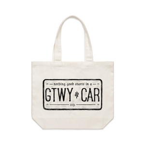 Getaway Car Tote by Lonely Kids Club. All clothing from our T-shirts to our shorts and hoodies are ethically made, and printed packed and shipped from Sydney.