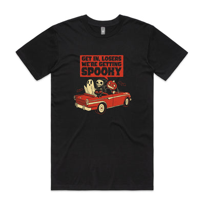 Getting Spooky Tee by Lonely Kids Club. All clothing from our T-shirts to our shorts and hoodies are ethically made, and printed packed and shipped from Sydney.