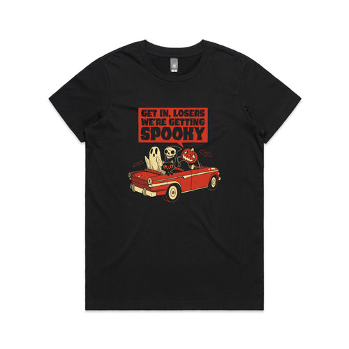 Getting Spooky Tee by Lonely Kids Club. All clothing from our T-shirts to our shorts and hoodies are ethically made, and printed packed and shipped from Sydney.