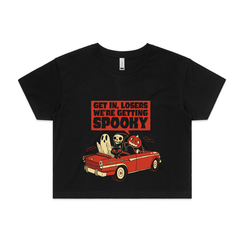 Getting Spooky Tee by Lonely Kids Club. All clothing from our T-shirts to our shorts and hoodies are ethically made, and printed packed and shipped from Sydney.