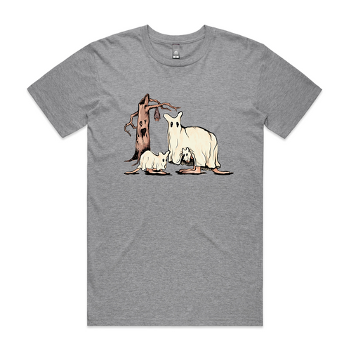 Ghostaroos Tee by Lonely Kids Club. All clothing from our T-shirts to our shorts and hoodies are ethically made, and printed packed and shipped from Sydney.