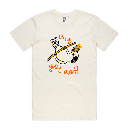 Giddy Aunt Tee by Lonely Kids Club. All clothing from our T-shirts to our shorts and hoodies are ethically made, and printed packed and shipped from Sydney.