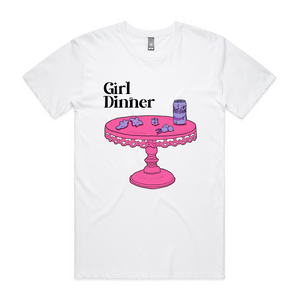 Girl Dinner Tee by Lonely Kids Club. All clothing from our T-shirts to our shorts and hoodies are ethically made, and printed packed and shipped from Sydney.