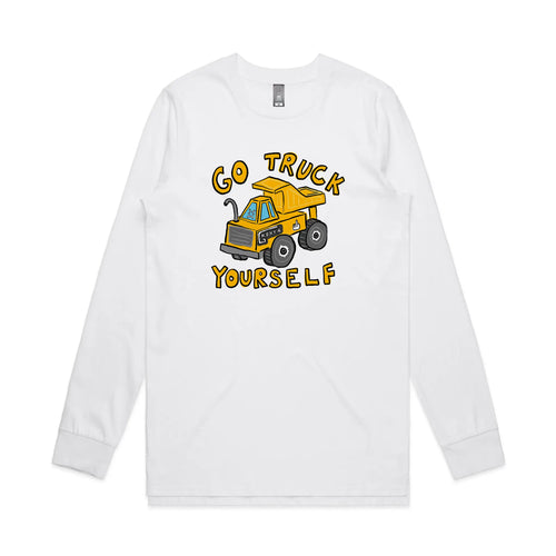 Go Truck Yourself Tee by Lonely Kids Club. All clothing from our T-shirts to our shorts and hoodies are ethically made, and printed packed and shipped from Sydney.