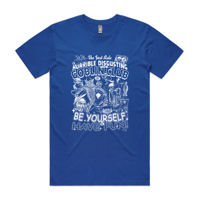 Goblin Club Tee by Lonely Kids Club. All clothing from our T-shirts to our shorts and hoodies are ethically made, and printed packed and shipped from Sydney.