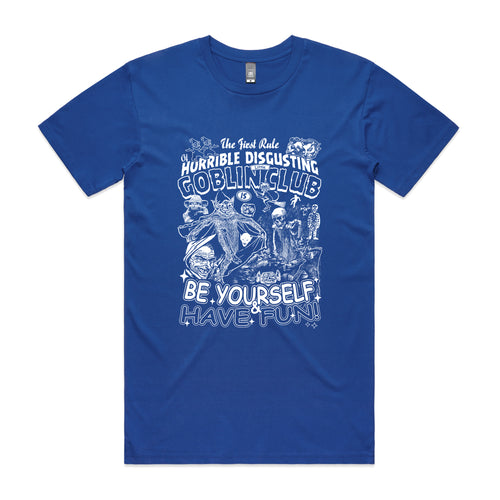 Goblin Club Tee by Lonely Kids Club. All clothing from our T-shirts to our shorts and hoodies are ethically made, and printed packed and shipped from Sydney.