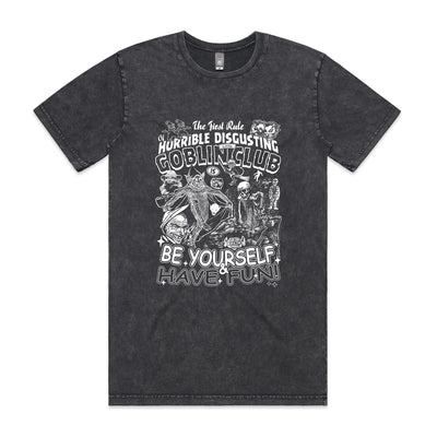 Goblin Club Tee by Lonely Kids Club. All clothing from our T-shirts to our shorts and hoodies are ethically made, and printed packed and shipped from Sydney.