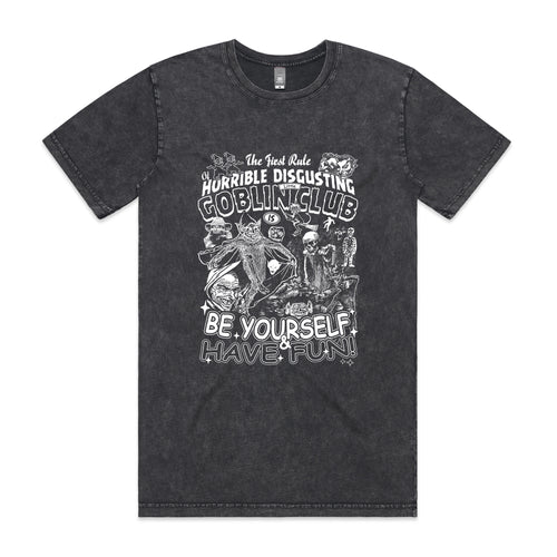Goblin Club Tee by Lonely Kids Club. All clothing from our T-shirts to our shorts and hoodies are ethically made, and printed packed and shipped from Sydney.