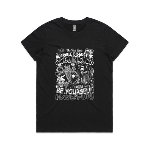 Goblin Club Tee by Lonely Kids Club. All clothing from our T-shirts to our shorts and hoodies are ethically made, and printed packed and shipped from Sydney.