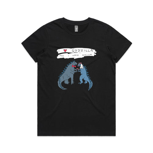 Godzilla Tee by Lonely Kids Club. All clothing from our T-shirts to our shorts and hoodies are ethically made, and printed packed and shipped from Sydney.