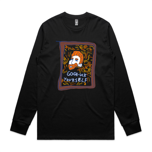 Gogh-Uck Yourself Tee by Lonely Kids Club. All clothing from our T-shirts to our shorts and hoodies are ethically made, and printed packed and shipped from Sydney.