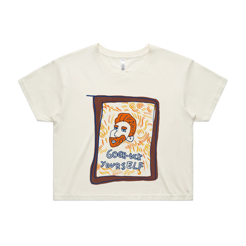 Gogh-Uck Yourself Tee by Lonely Kids Club. All clothing from our T-shirts to our shorts and hoodies are ethically made, and printed packed and shipped from Sydney.