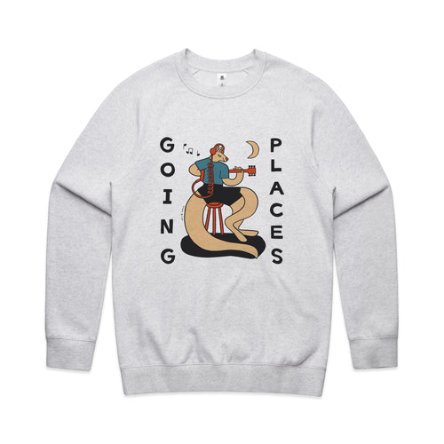 Going Places Jumper by Lonely Kids Club. All clothing from our T-shirts to our shorts and hoodies are ethically made, and printed packed and shipped from Sydney.