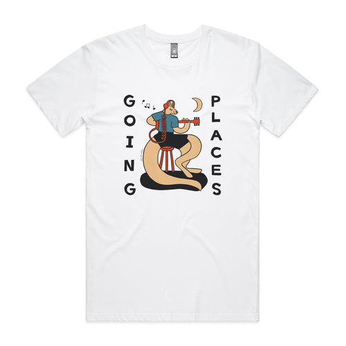 Going Places Tee by Lonely Kids Club. All clothing from our T-shirts to our shorts and hoodies are ethically made, and printed packed and shipped from Sydney.