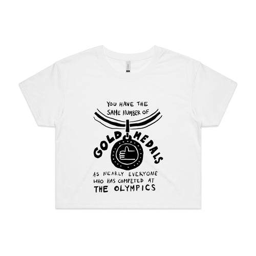Gold Medals Tee by Lonely Kids Club. All clothing from our T-shirts to our shorts and hoodies are ethically made, and printed packed and shipped from Sydney.