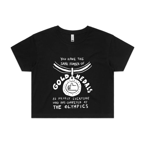Gold Medals Tee by Lonely Kids Club. All clothing from our T-shirts to our shorts and hoodies are ethically made, and printed packed and shipped from Sydney.