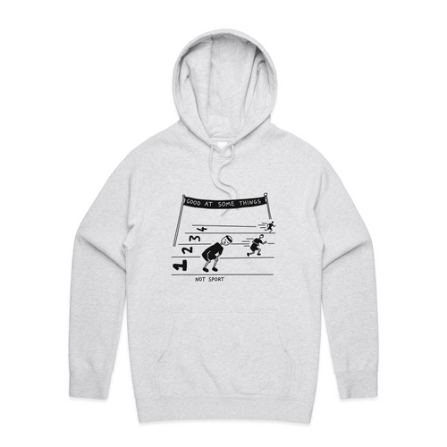 Good At Some Things Hoodie by Lonely Kids Club. All clothing from our T-shirts to our shorts and hoodies are ethically made, and printed packed and shipped from Sydney.