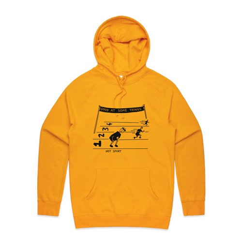 Good At Some Things Hoodie by Lonely Kids Club. All clothing from our T-shirts to our shorts and hoodies are ethically made, and printed packed and shipped from Sydney.