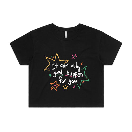 Good Happen Tee by Lonely Kids Club. All clothing from our T-shirts to our shorts and hoodies are ethically made, and printed packed and shipped from Sydney.