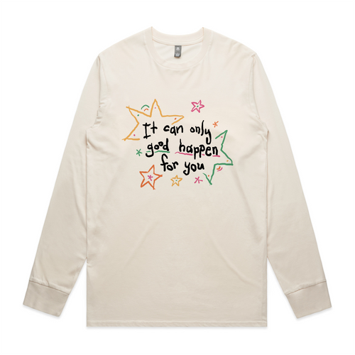 Good Happen Tee by Lonely Kids Club. All clothing from our T-shirts to our shorts and hoodies are ethically made, and printed packed and shipped from Sydney.