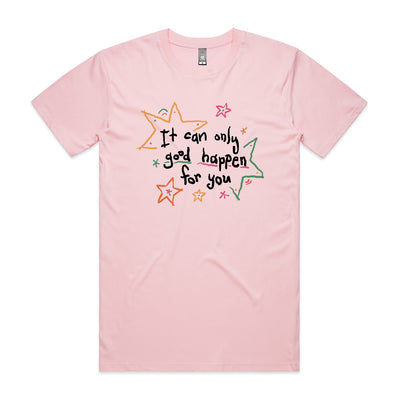 Good Happen Tee by Lonely Kids Club. All clothing from our T-shirts to our shorts and hoodies are ethically made, and printed packed and shipped from Sydney.