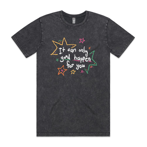 Good Happen Tee by Lonely Kids Club. All clothing from our T-shirts to our shorts and hoodies are ethically made, and printed packed and shipped from Sydney.