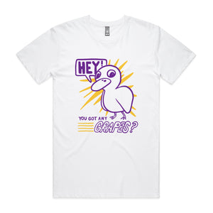 Got Any Grapes Tee by Lonely Kids Club. All clothing from our T-shirts to our shorts and hoodies are ethically made, and printed packed and shipped from Sydney.